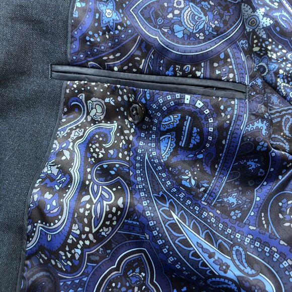 Tallia Men's Classic-Fit Stretch Wool Suit Separate Jacket Dark Teal 42S - Picture 5 of 9